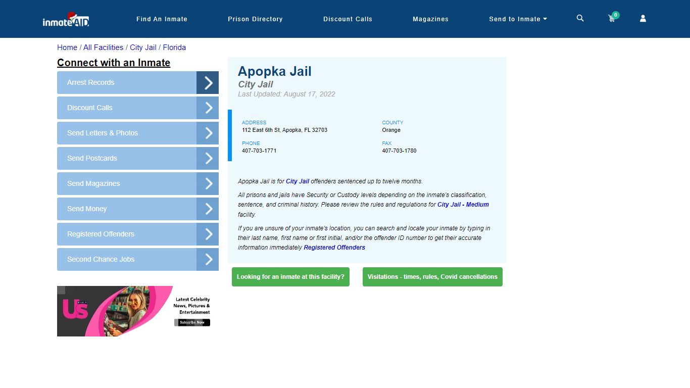 Apopka Jail | Inmate Locator